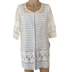 Joseph Ribkoff crochet jacket. NWT